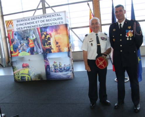 Le controleur general Eric Belgioino et le general Gilles Glin